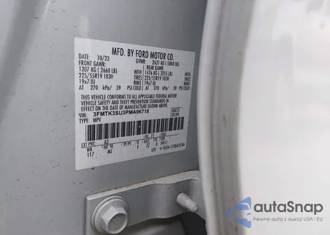 2023 Ford Mustang Mach-E Premium из США, поврежденный, VIN 3FMTK3SU3PMA96718